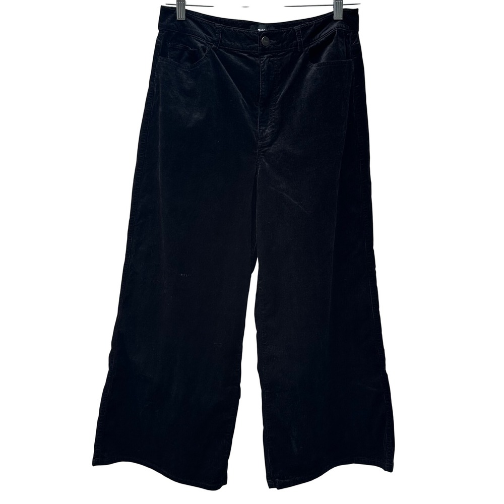 PAIGE Black Corduroy Wide Leg Crop Harper‎ Pant Women 31